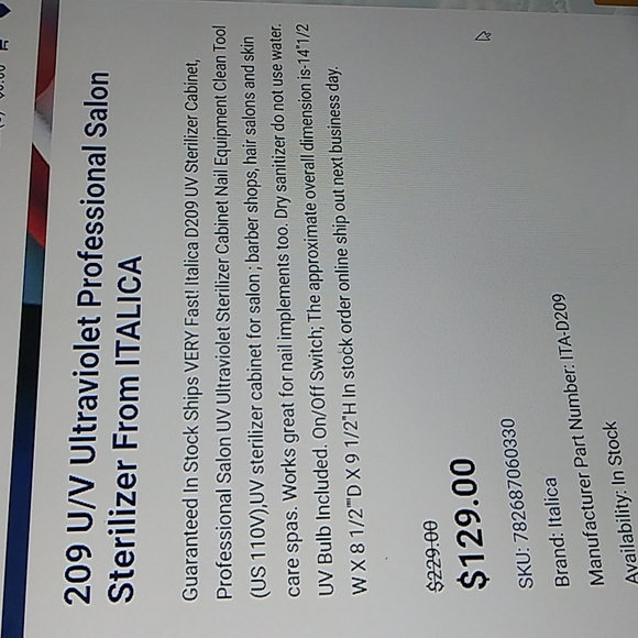 Makeup tool sanitizer cabinet oven - Picture 5 of 9